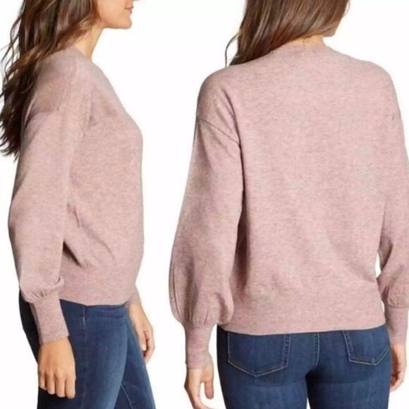 Ella Moss Heathered Balloon Sleeve Sweater XL - Picture 2 of 6